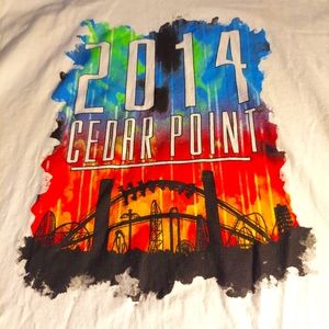 Cedar Point 2014 White Tee 2XL